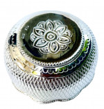 Sterling silver 925 Bowl NEW detail lotus flower scallop edge