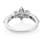 Sweet elegant Tanzanite and Zircon ring, size 7