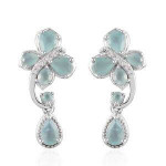 Gorgeous unique Grandidierite butterfly earrings in Sterling Silver