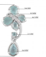 Gorgeous unique Grandidierite butterfly earrings in Sterling Silver