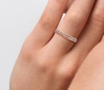 Beautiful natural champagne diamond band ring, Size 6