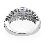 Gorgeous 5 stone, dark blue Tanzanite ring, Size 7