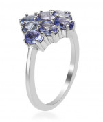 Gorgeous 9 stone Tanzanite cluster ring, sz 6, 7, or 8!
