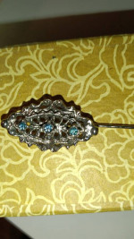Silver tone hat pin