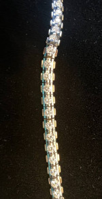 Diamond Tennis Bracelet 33 Round Brilliant-cut Diamonds-4.8+ctw 18K WG