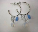 Swarovski Lagoon Air blue hoop earrings (1035268)