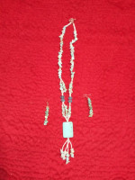 Turquoise necklace and earrings