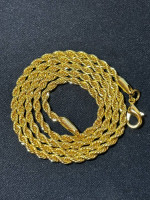 14K plated gold rope chain