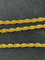 14K plated gold rope chain