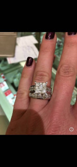 Diamond Bridal set 4 carat total weight 14k white gold