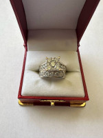 Diamond Bridal set 4 carat total weight 14k white gold