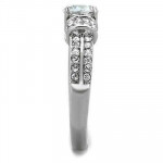 Stainless Steel CZ Engagement Ring Size 5