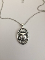 Buddha Tibetan Silver Chain Necklace
