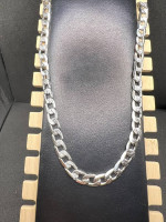 Silver Cuban Chain Necklace
