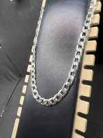 Silver Cuban Chain Necklace