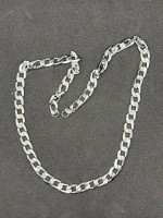Silver Cuban Chain Necklace