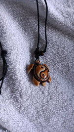 Handmade yin yang turtle pendant