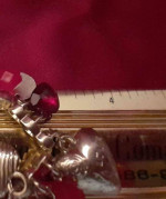 Hearts and Red Beads Charm Bracelet