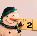 Enamel Snowman Brooch