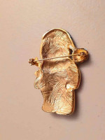 Enamel Snowman Brooch