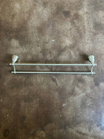 Stainless Steel double towel holder-Brush nickel