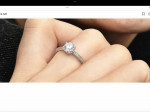 Pandora Clear Sparkling Crown Solitaire Ring