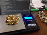 Gold baht necklace from India