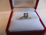 18 KT WG SOLITAIRE DIAMOND ENGAGEMENT RING SIZE 5