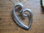 James Avery Sterling Silver Heart Pendant & 18" chain
