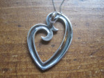 James Avery Sterling Silver Heart Pendant & 18" chain