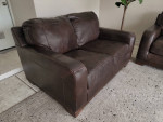 Leather Sofa and Loveseat Set