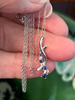Beautiful Diamond & Topaz 10k Necklace