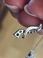 Beautiful Diamond & Topaz 10k Necklace