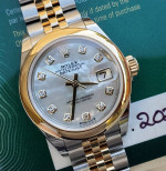 Rolex Datejust 28 MOP DIAMOND Two Tone 18k Gold BRAND NEW
