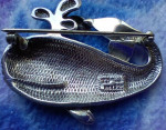 Sterling Silver Whale Pin