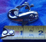 Sterling Silver Whale Pin