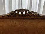 2 Ornate Gold Antique Hand Carved French Louis XV Formal Sofa Couch