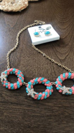 Beautiful   Turquoise  set with earrings and neckless