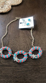 Beautiful   Turquoise  set with earrings and neckless