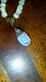 Soft Raindrop pendant opal mother of pearl style necklace