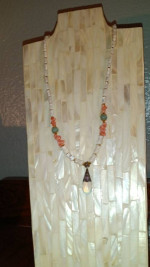 Soft Raindrop pendant opal mother of pearl style necklace