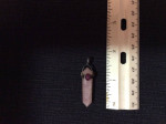 Rose quartz crystal pendant
