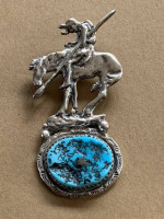 Navajo Sterling Silver and Turquoise Pendant