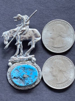 Navajo Sterling Silver and Turquoise Pendant