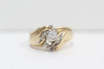 14K Yellow Gold Diamond Engagement Ring (Size 7 1/2) Clearance Sale!