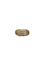 18K Yellow Gold Diamond Cluster Ring (Size 10) (0.59 CTW)