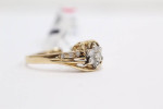 14K Yellow Gold Flower Design Ring (Size 9) .16 CTW Clearance Sale!!!