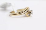 14K Yellow Gold Diamond Bypass Ring (Size 7 1/4) CTW 0.50