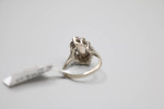 14K White Gold Diamond Opal Ring (0.10 CTW) (Size 5 3/4) Clearance!