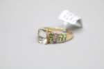 14K Yellow Gold Diamond Tourmaline Fancy Ring (Size 7) Clearance Sale!